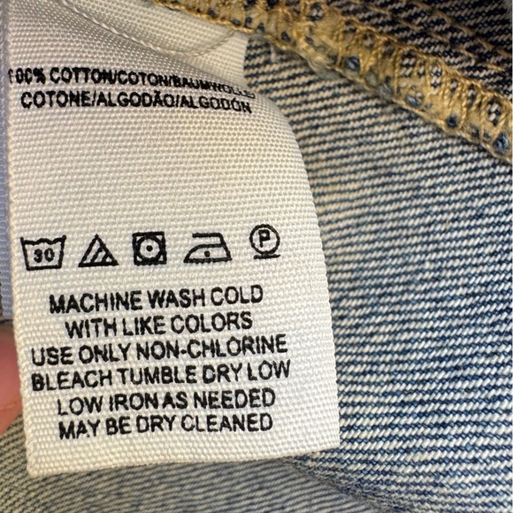 We The Free Free People  Light Blue Denim A-Line Mini Skirt Sz 26 - Picture 8 of 10